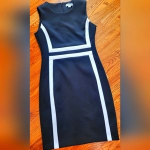 Calvin Klein black and white dress